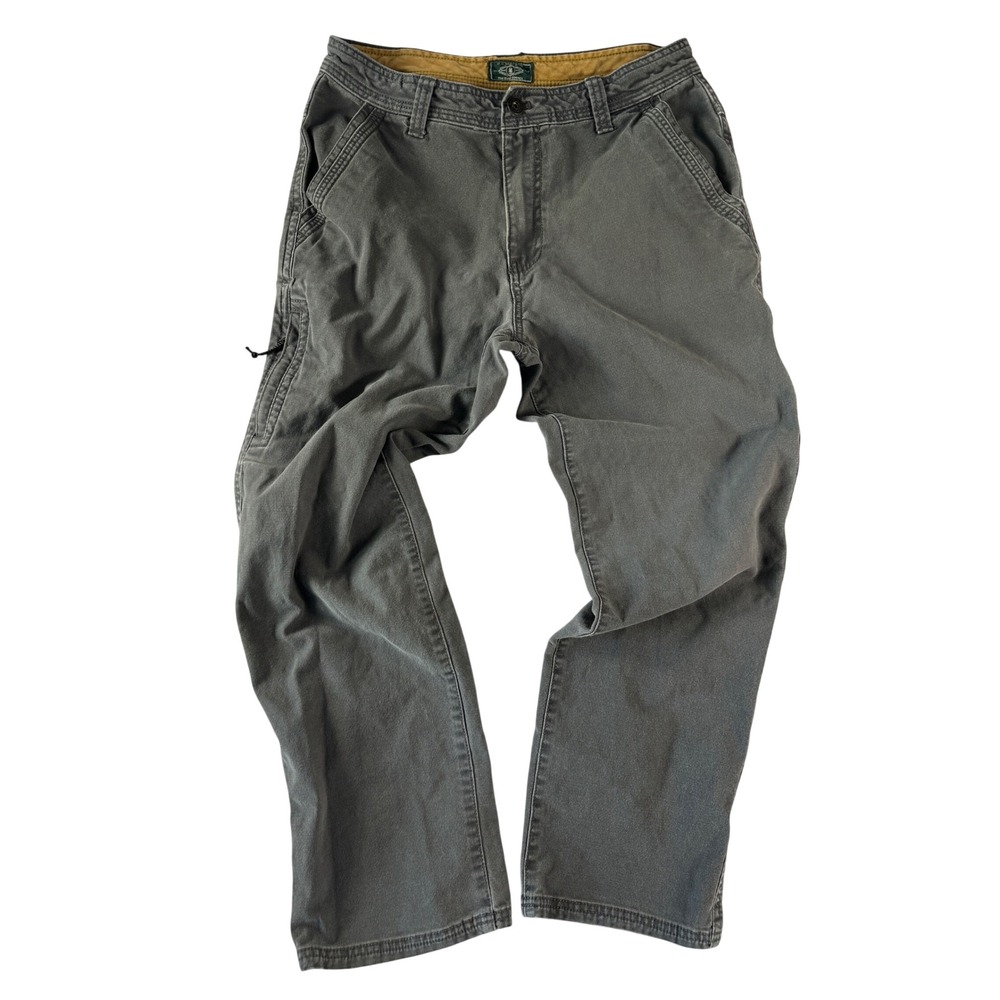 GH Bass & Co Mens Faded Charcoal Canvas Utility Workwear Pants 32x30 Grey
